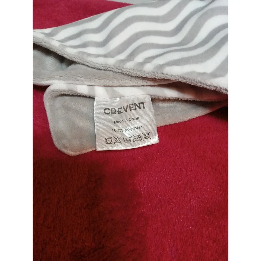 Crevent Baby Giraffe Security Blanket Grey White Chevron Plush Lovey 14x14